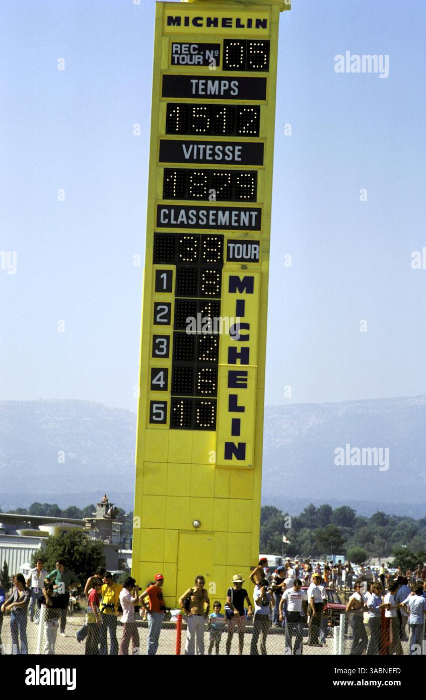 The electronic scoreboard shows the race positions after 38 laps: Jody ...
