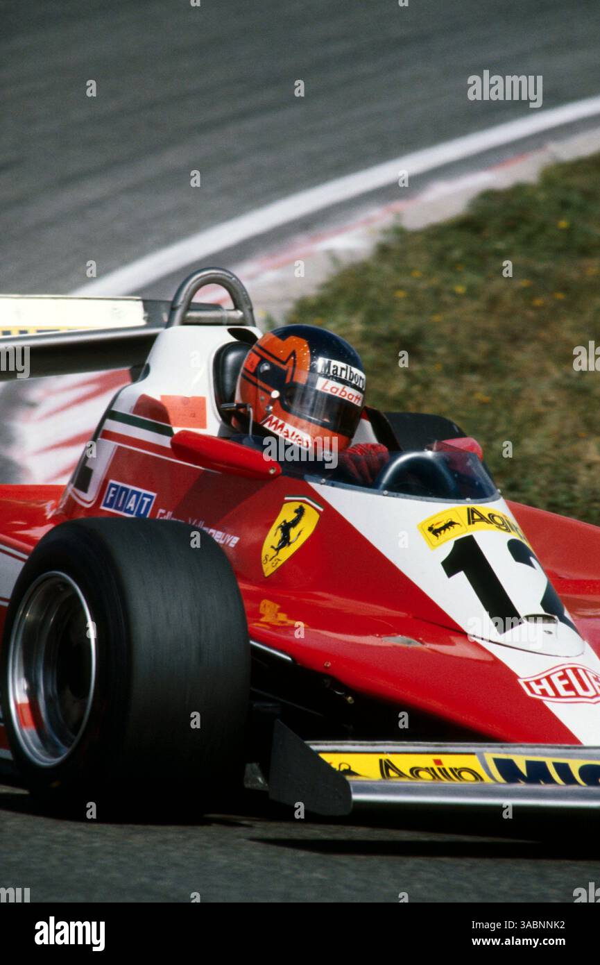 Gilles Villeneuve Qualifying the Ferrari in the US GP at Watkins Glen 1978 - a photo on Gilles Villeneuve Qualifying the Ferrari in the US GP at Watkins Glen 1978 - a photo on