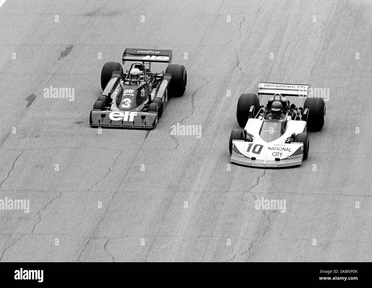 Ronnie Peterson, driving a March 761, on his way to winning at Monza in 1976