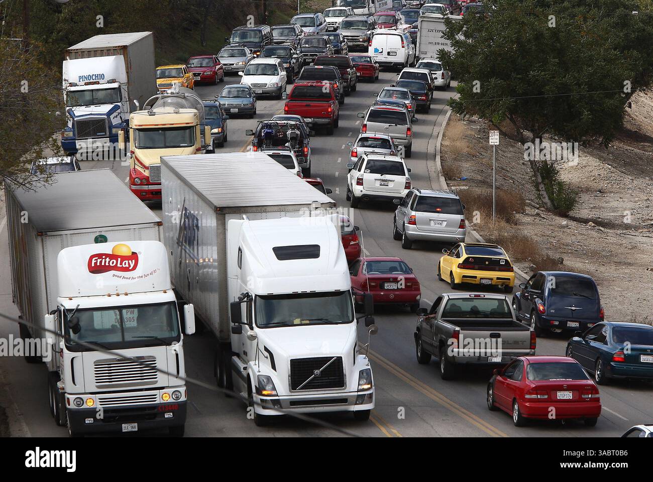 The massive traffic jams caused by a fiery chain-reaction crash of at ...