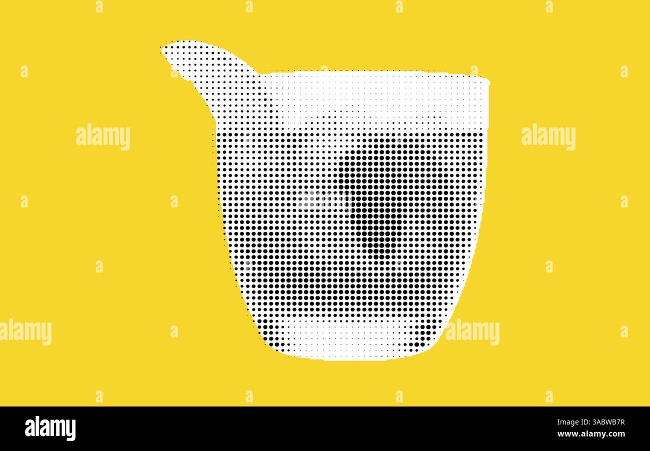 Stylized Measuring Cup Illustration Stock Vector