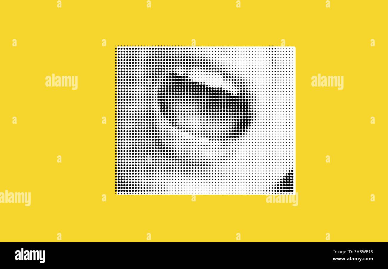 Abstract Dot Pattern on Yellow Background Stock Vector