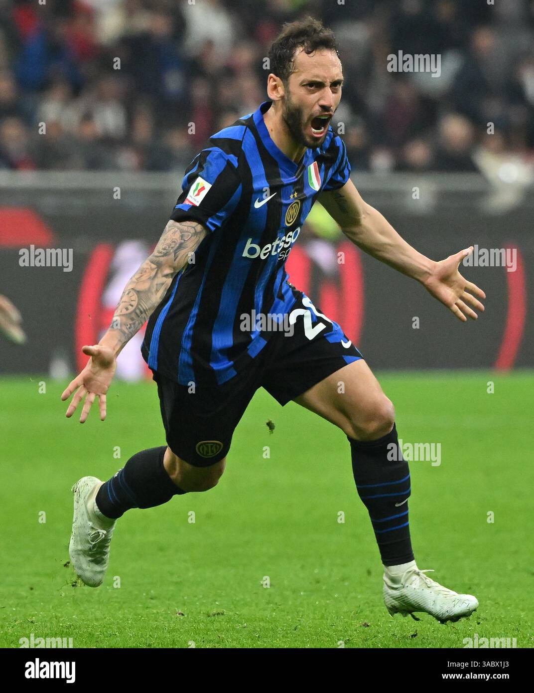 250403 MILAN April 3 2025 Xinhua Inter Milan s Hakan 250403-milan-april-3-2025-xinhua-inter-milan-s-hakan