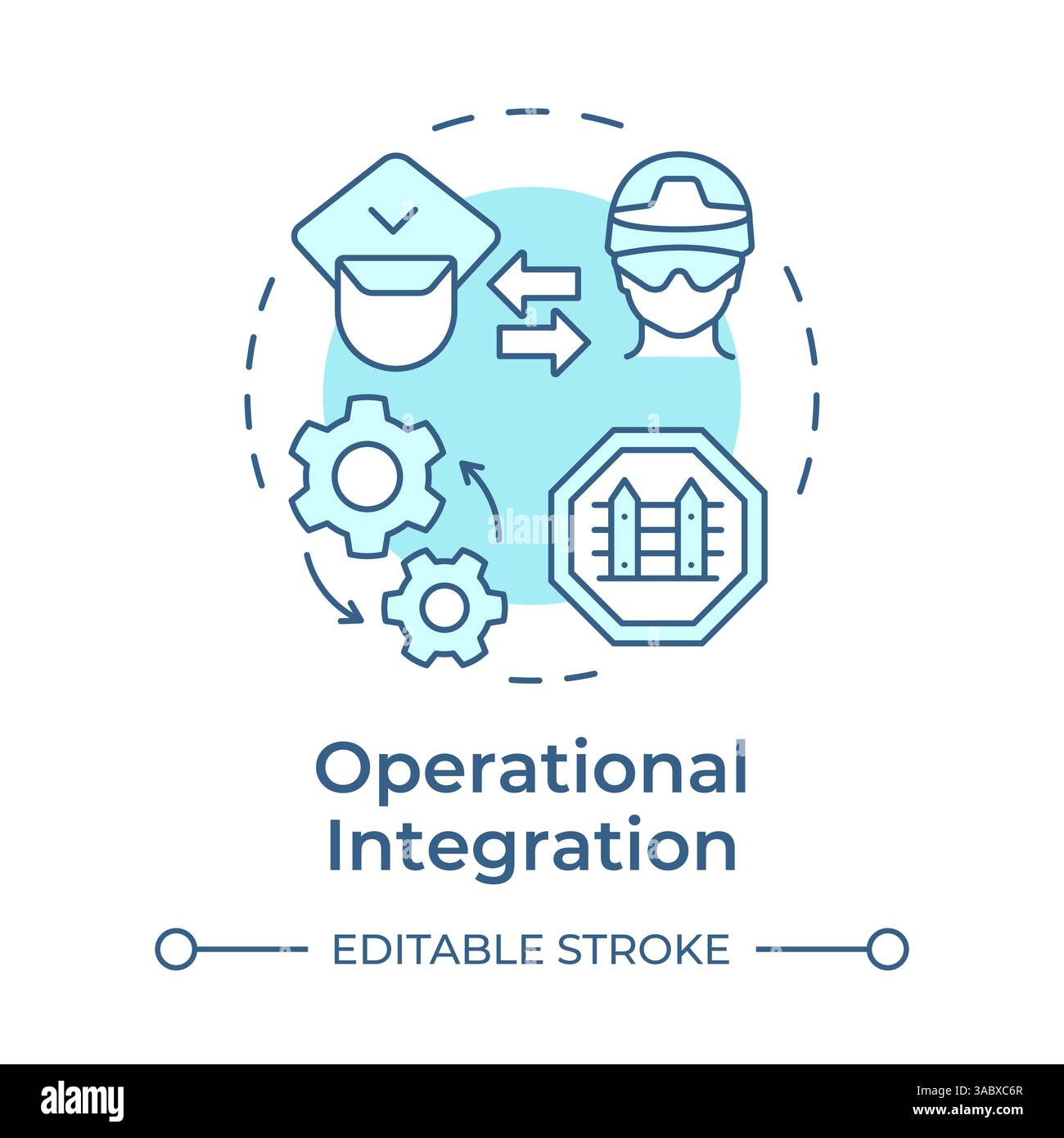 Operational integration soft blue concept icon Stock Vector Image & Art ...