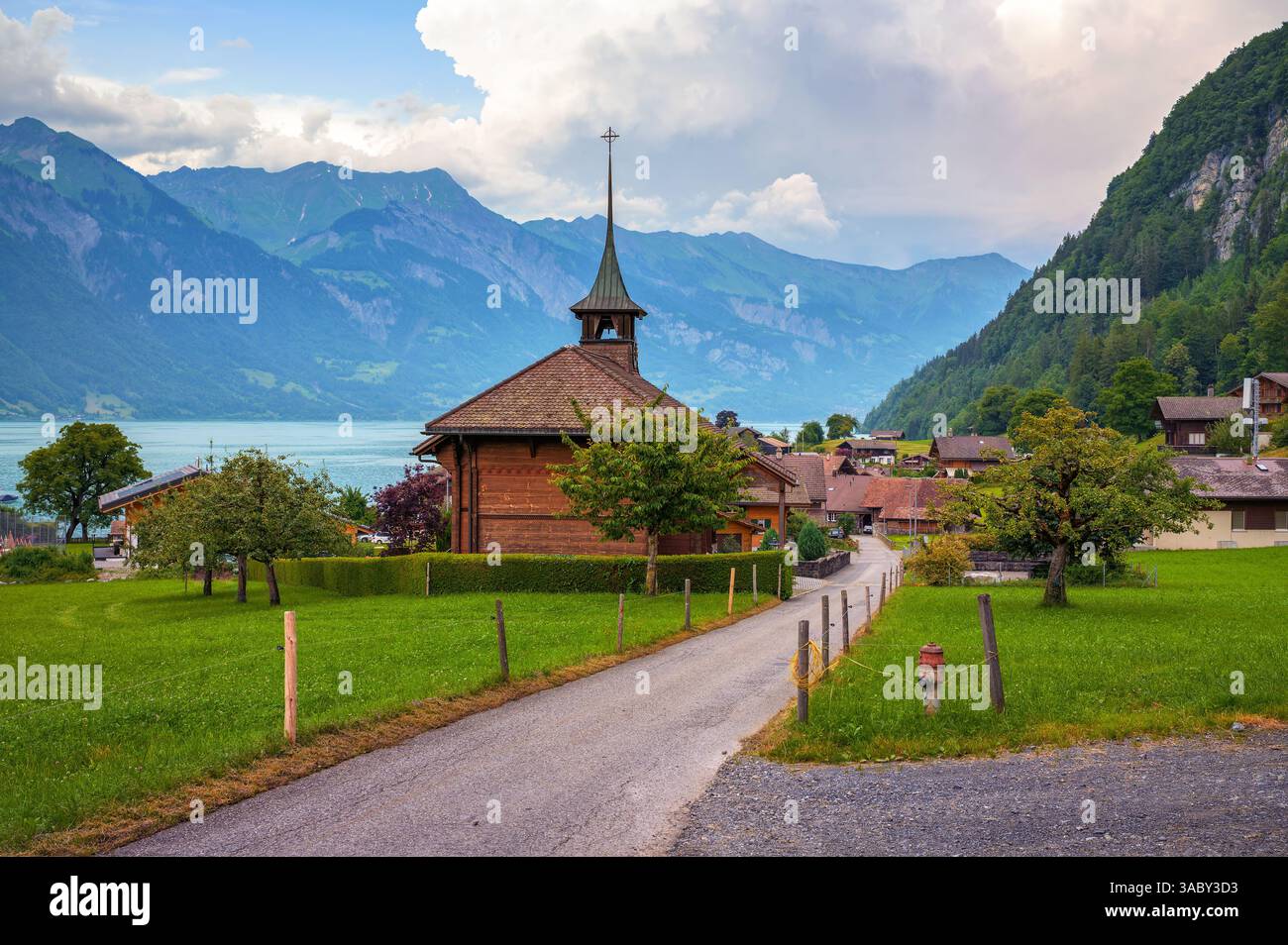 Swiss village church hi-res stock photography and images - Alamy