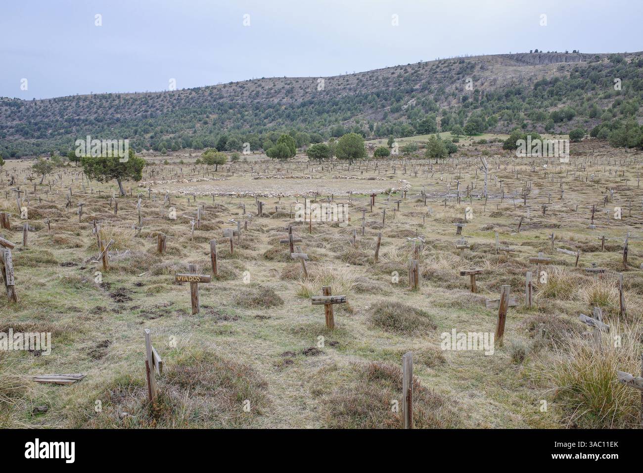 Burgos, Spain - 3 March, 2025: Sad Hill Cemetery, set for the finale of ...