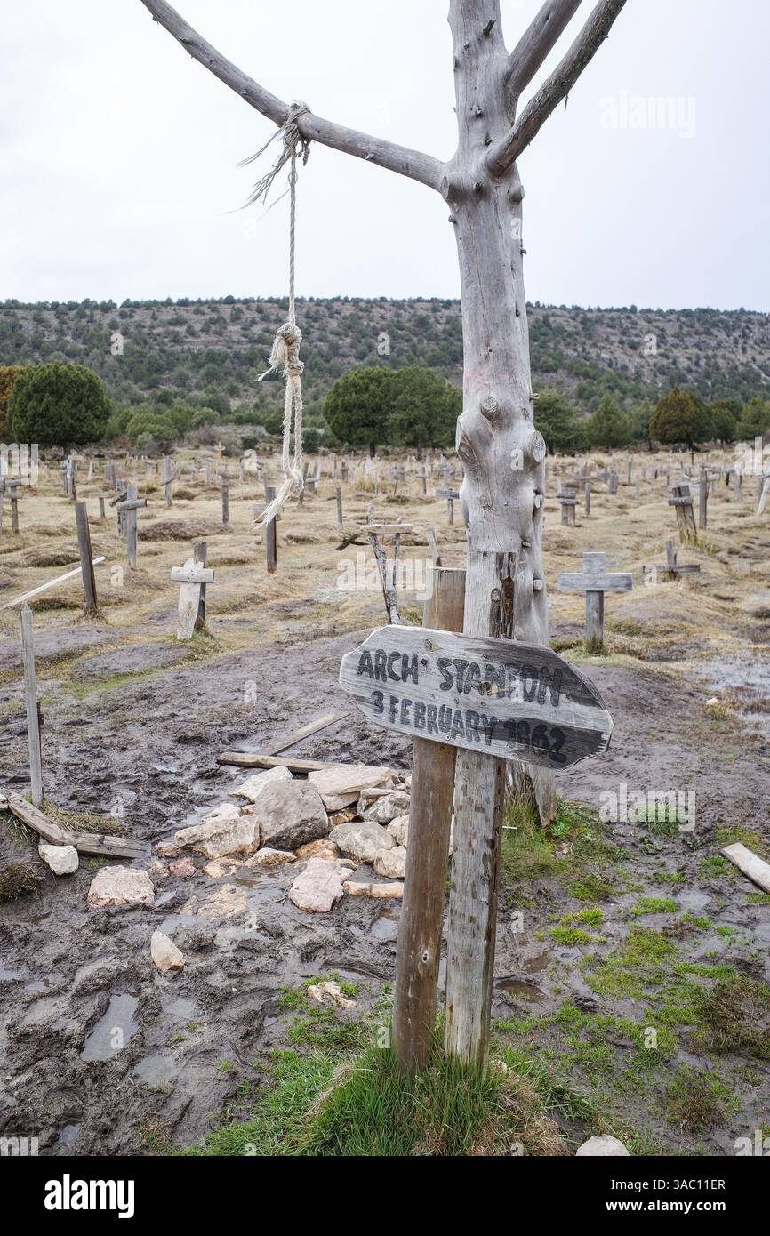 Burgos, Spain - 3 March, 2025: Sad Hill Cemetery, set for the finale of ...