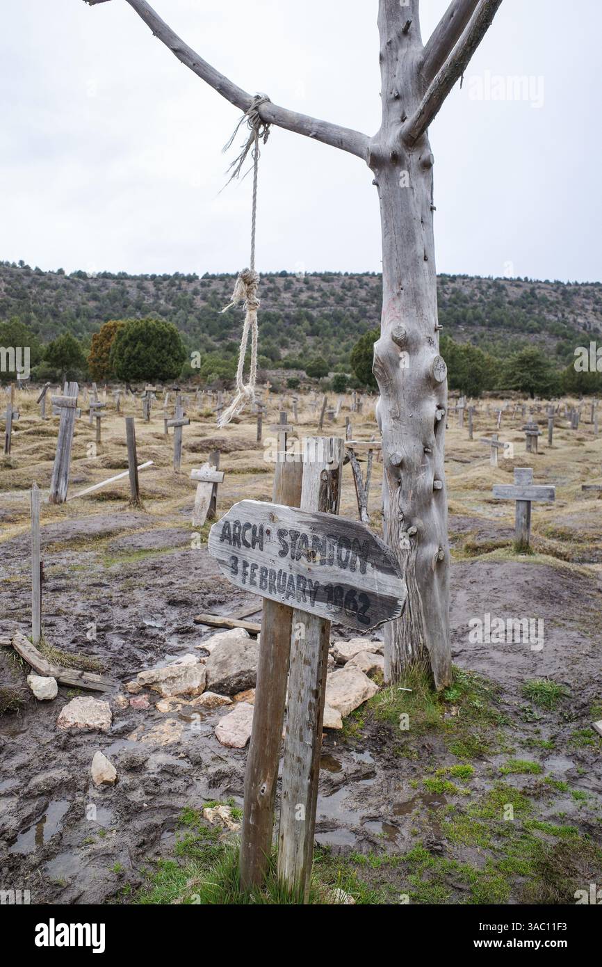 Burgos, Spain - 3 March, 2025: Sad Hill Cemetery, set for the finale of ...