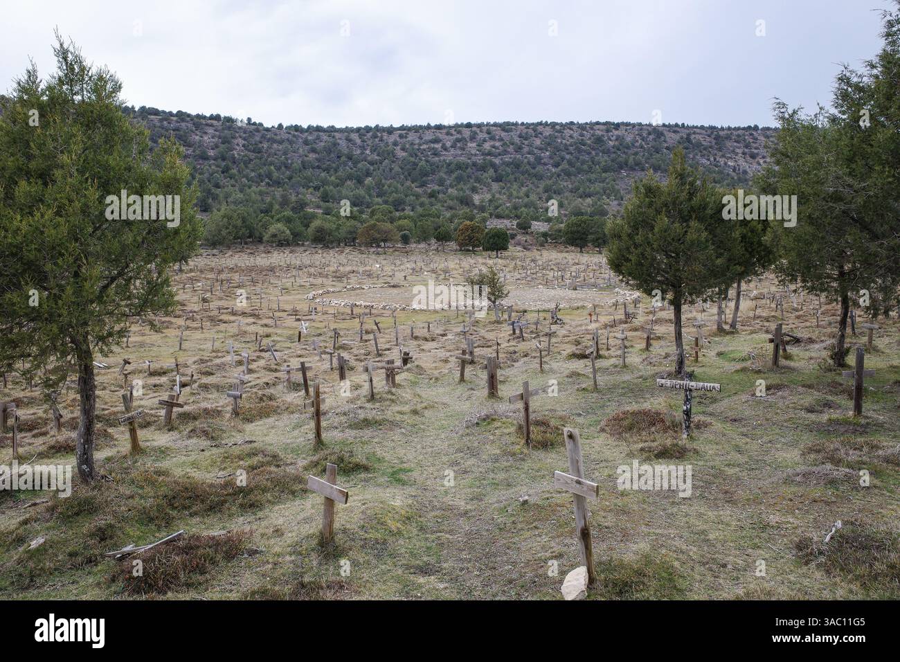 Burgos, Spain - 3 March, 2025: Sad Hill Cemetery, set for the finale of ...