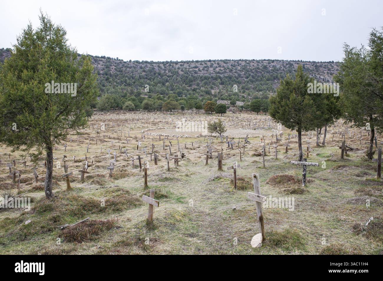 Burgos, Spain - 3 March, 2025: Sad Hill Cemetery, set for the finale of ...