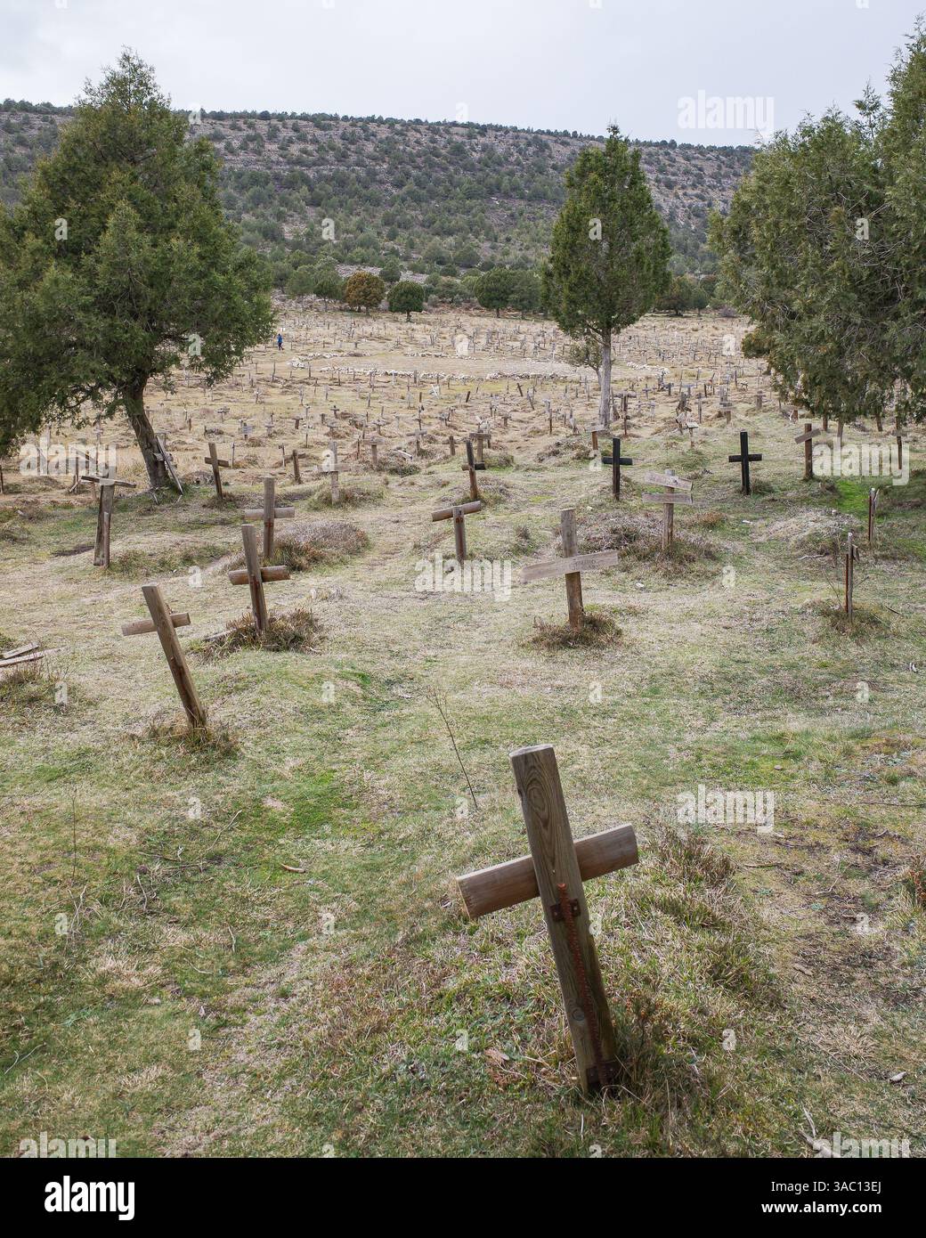 Burgos, Spain - 3 March, 2025: Sad Hill Cemetery, set for the finale of ...