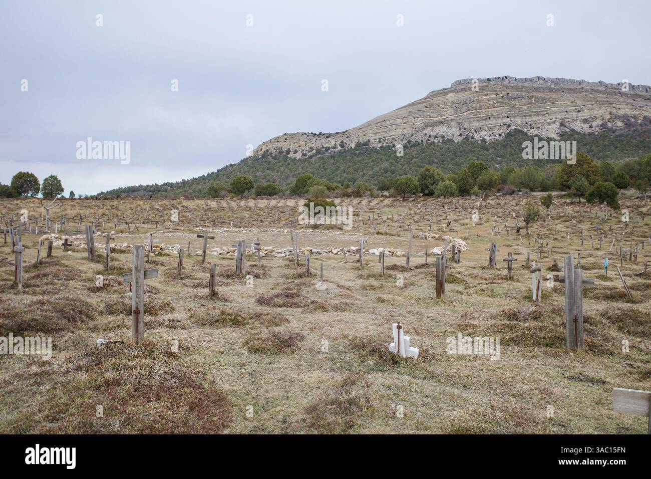 Burgos, Spain - 3 March, 2025: Sad Hill Cemetery, set for the finale of ...