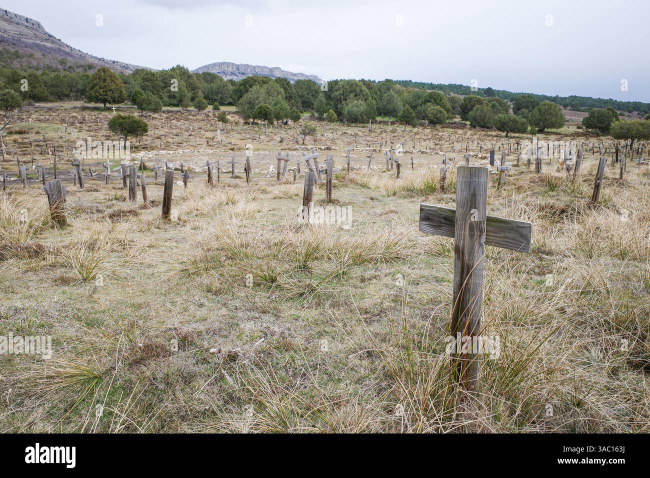 Burgos, Spain - 3 March, 2025: Sad Hill Cemetery, set for the finale of ...