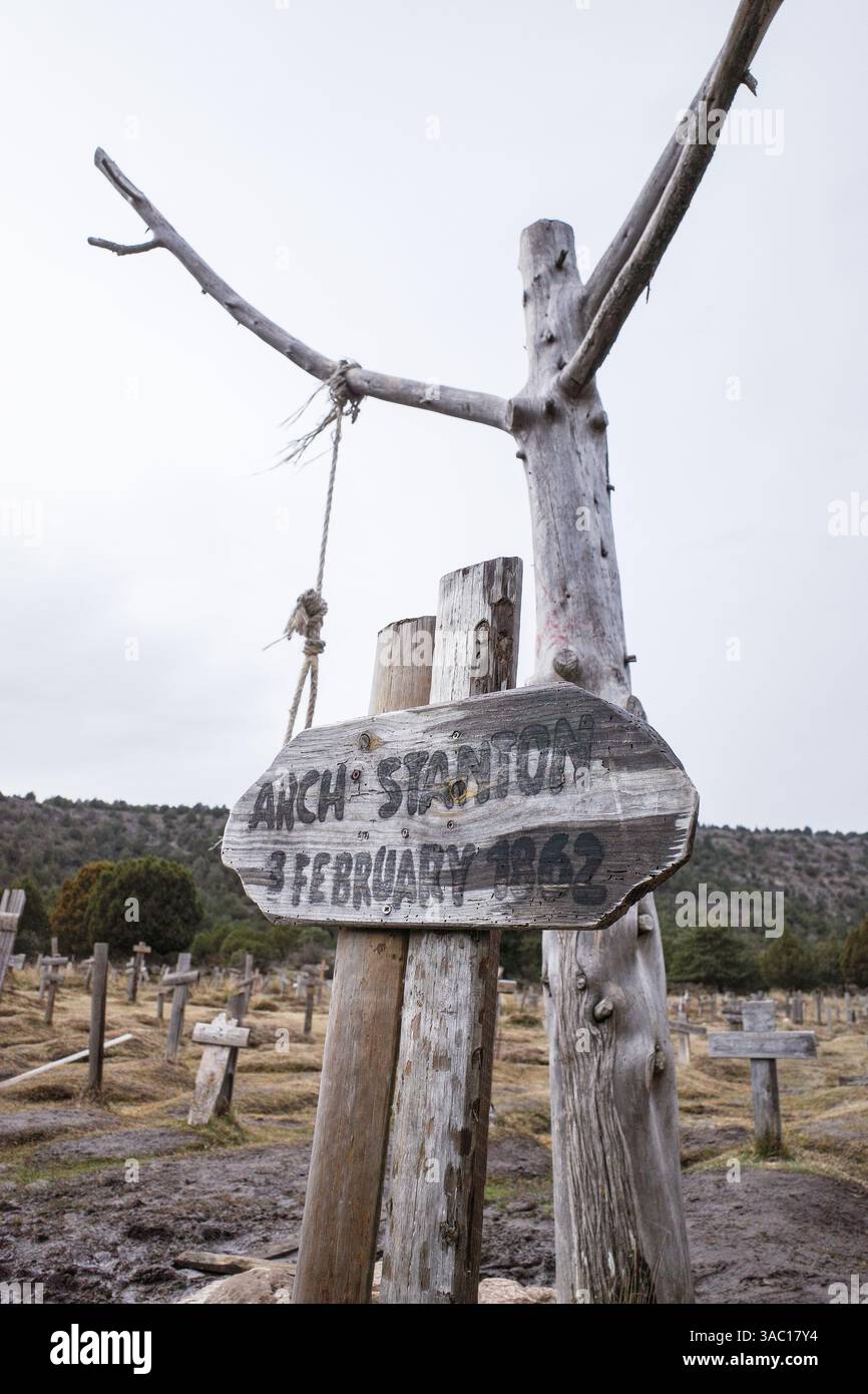 Burgos, Spain - 3 March, 2025: Sad Hill Cemetery, set for the finale of ...