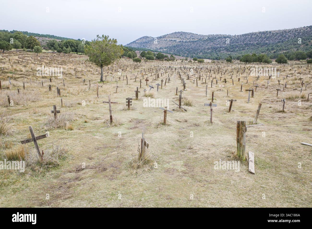 Burgos, Spain - 3 March, 2025: Sad Hill Cemetery, set for the finale of ...