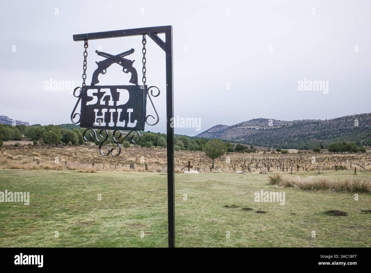 Burgos, Spain - 3 March, 2025: Sad Hill Cemetery, set for the finale of ...