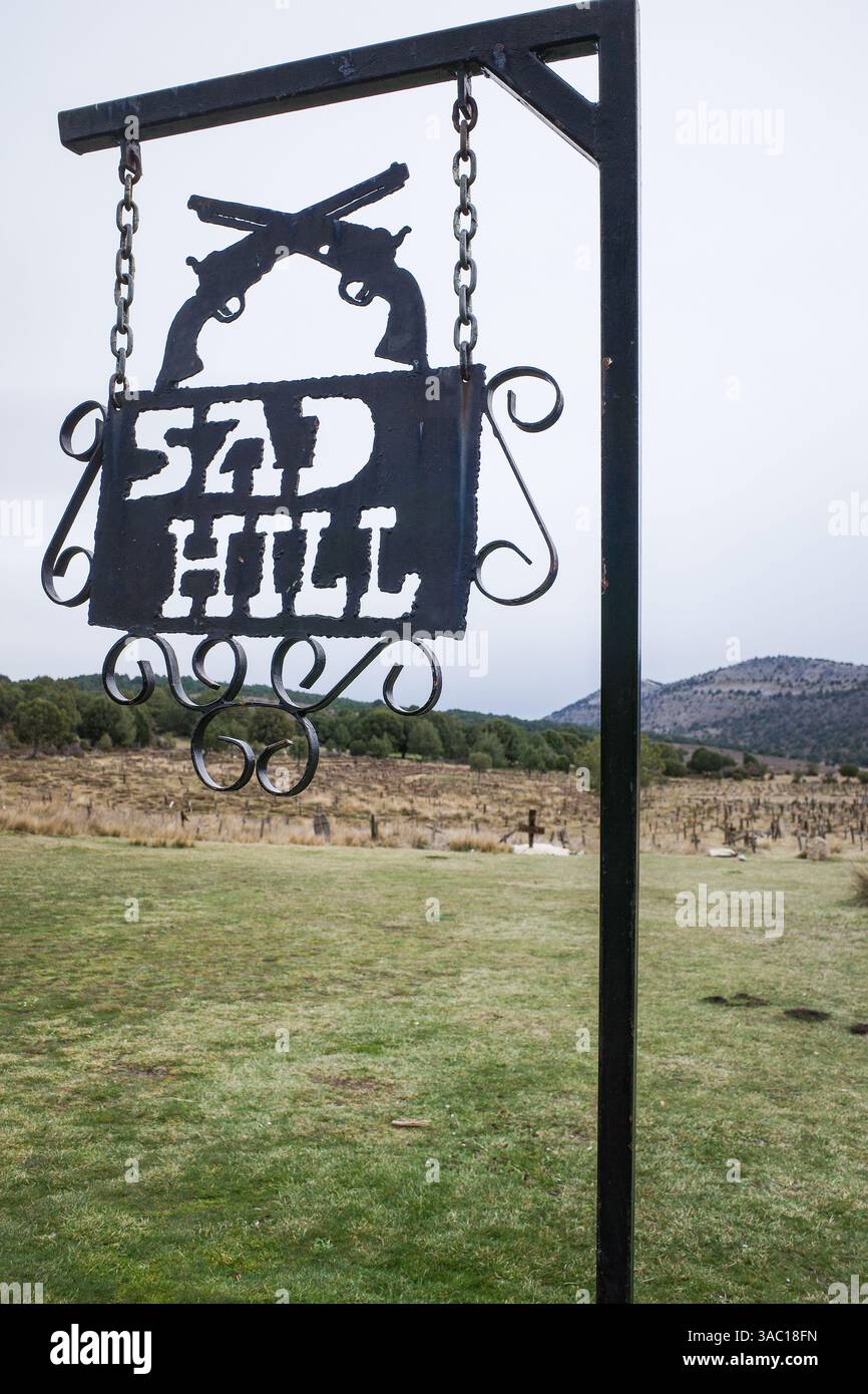 Burgos, Spain - 3 March, 2025: Sad Hill Cemetery, set for the finale of ...