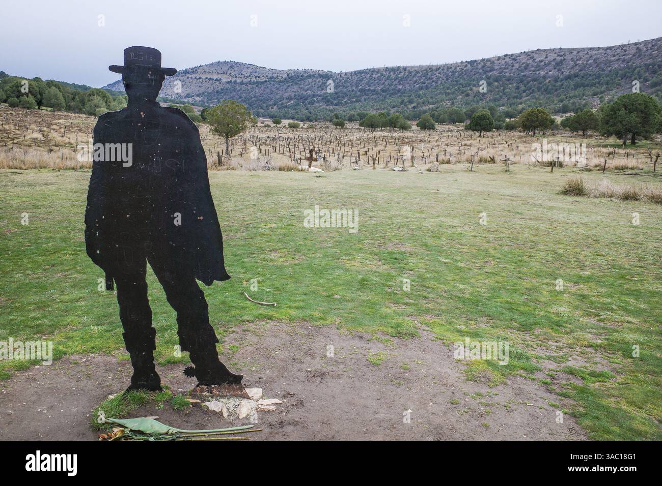 Burgos, Spain - 3 March, 2025: Sad Hill Cemetery, set for the finale of ...