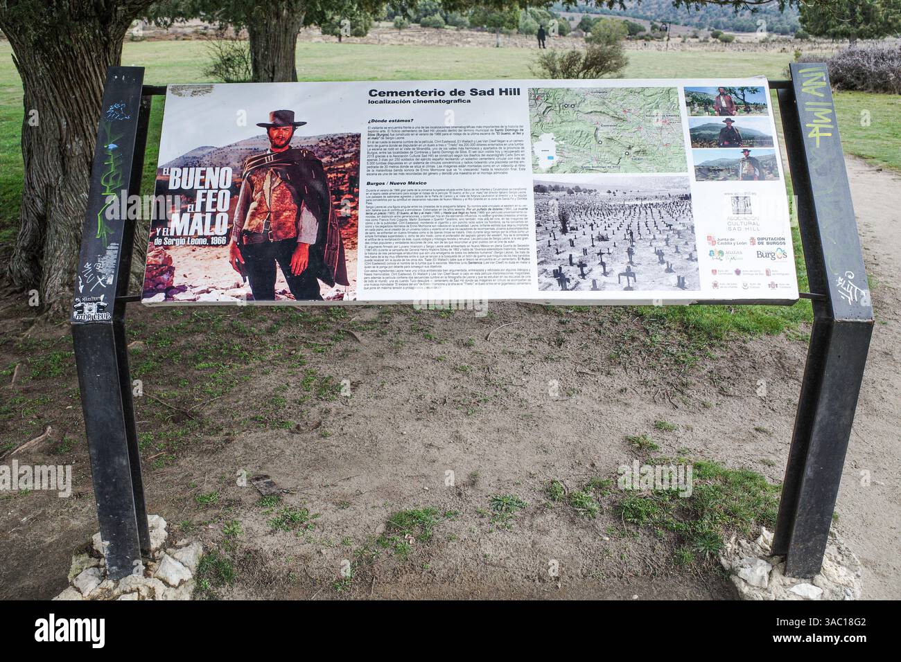 Burgos, Spain - 3 March, 2025: Sad Hill Cemetery, set for the finale of ...