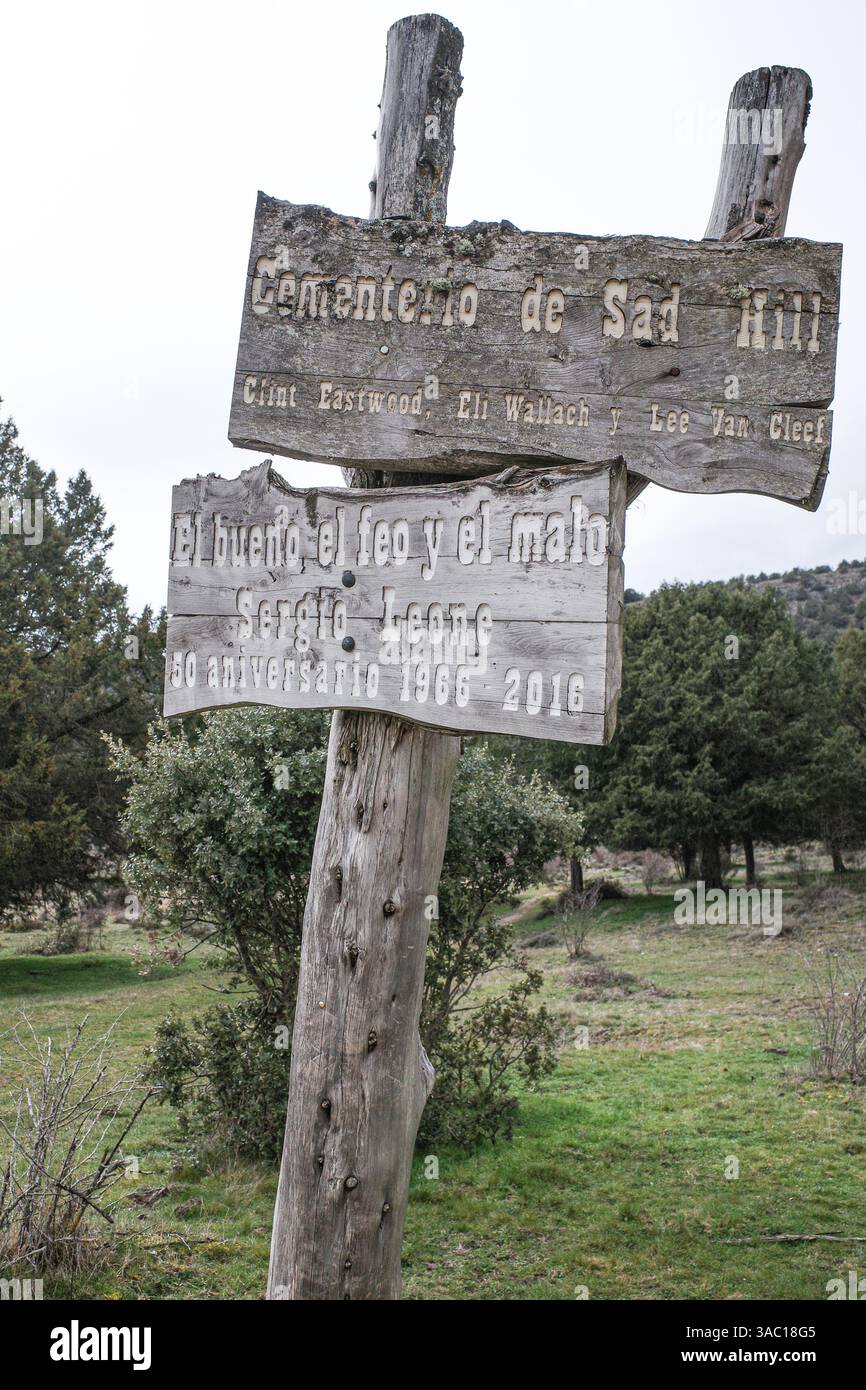 Burgos, Spain - 3 March, 2025: Sad Hill Cemetery, set for the finale of ...