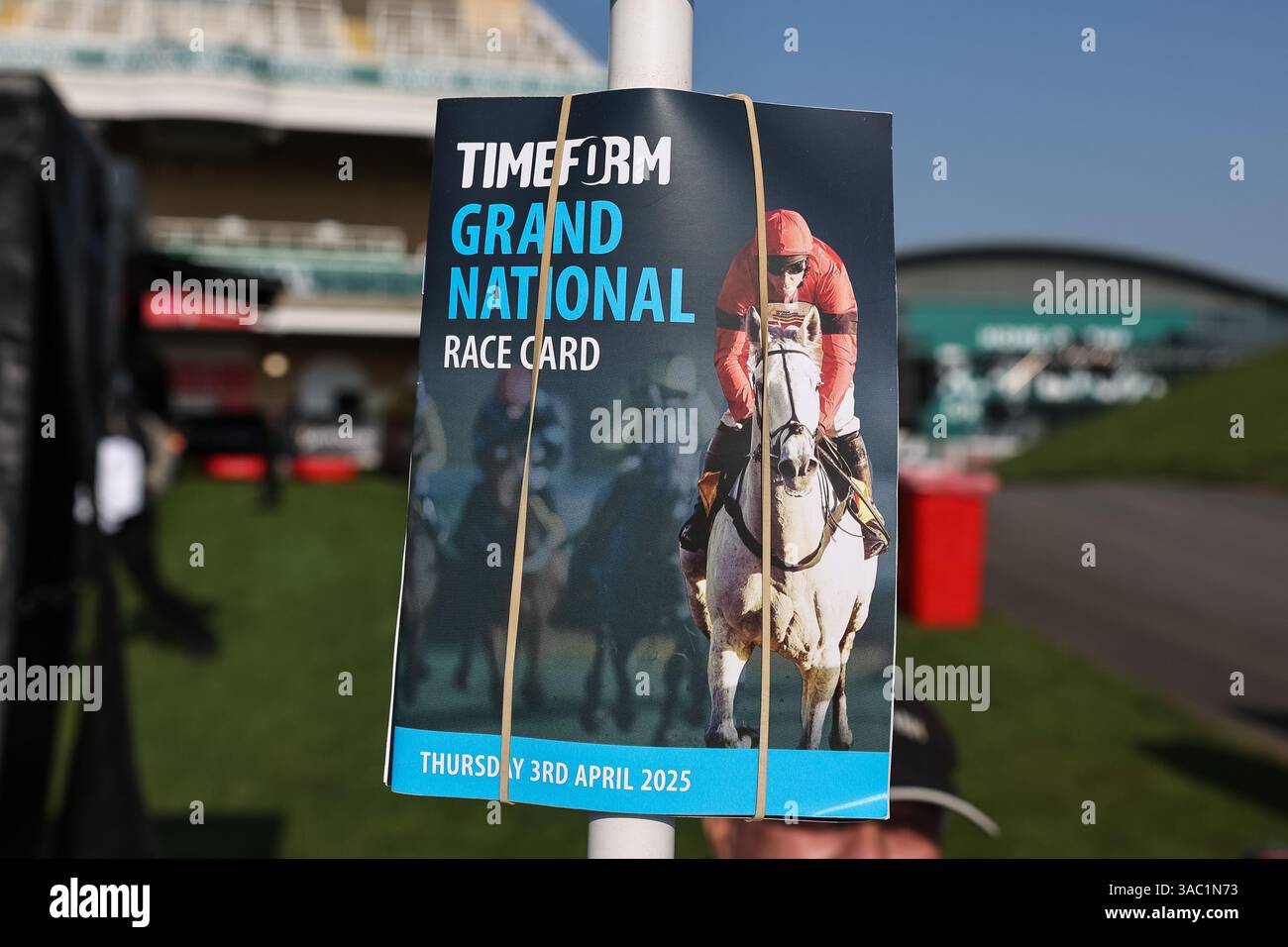 Randox Races Grand National Race Card during the Randox Grand National 2025 Day 1 ...