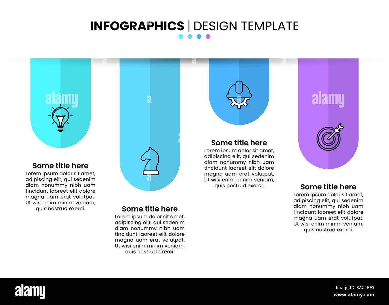 Infographic template with icons and 4 options or steps. Can be used for ...