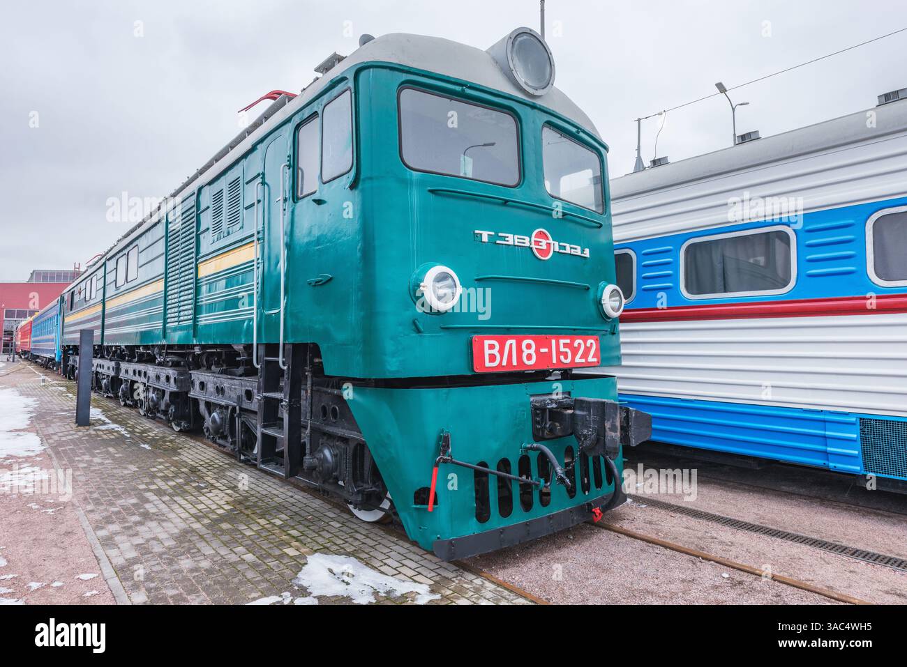 Saint Petersburg, Russia - March 02, 2025: Retro locomotive inside of ...
