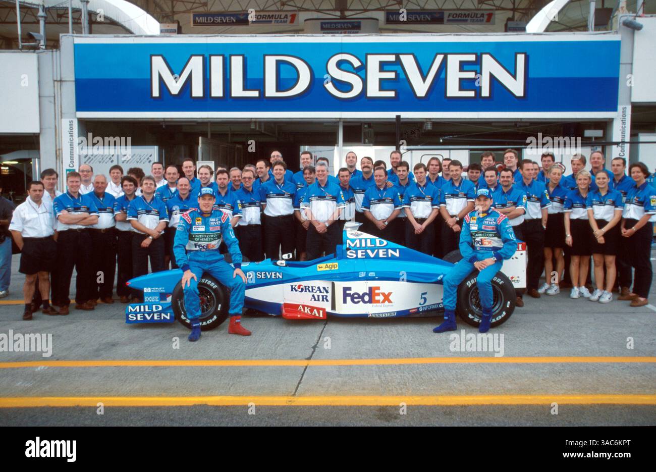 Giancarlo fisichella of benetton team hi-res stock