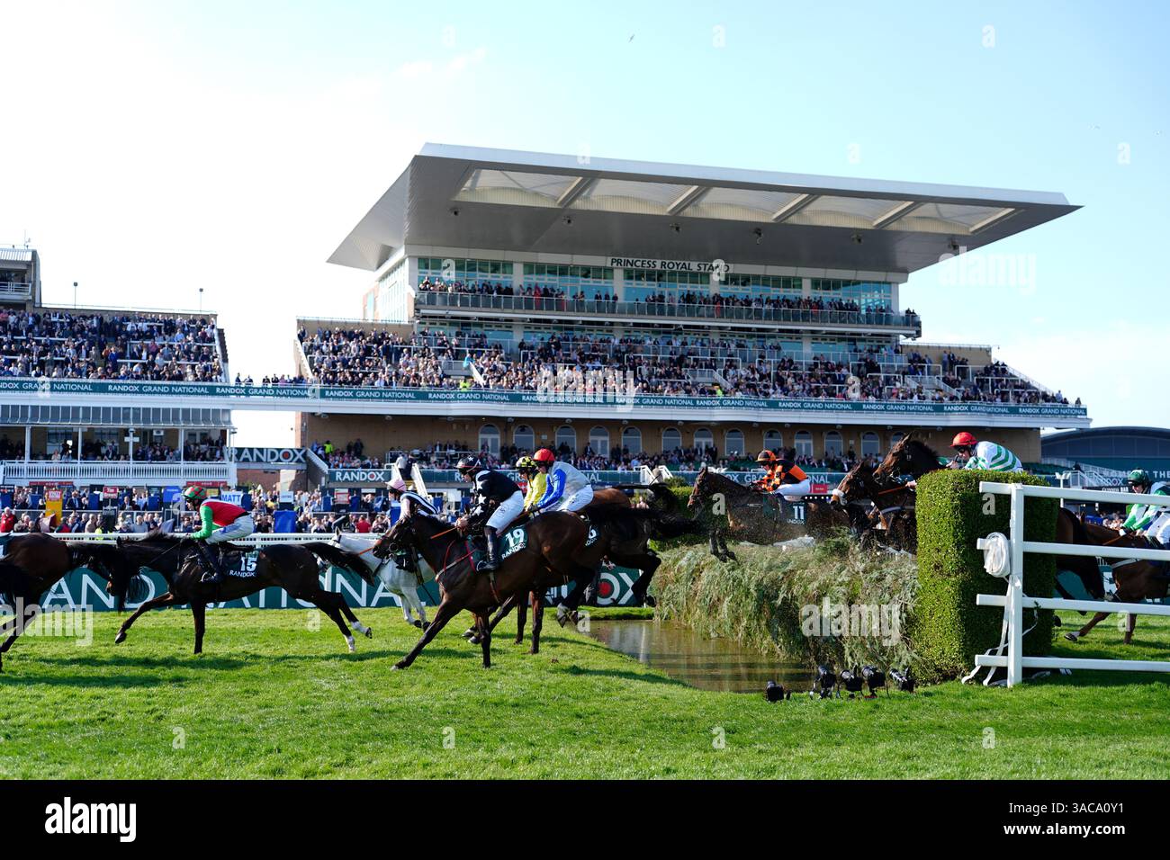 Randox Races Runners and riders in the Randox Foxhunters' Open Hunters' Chase on day ...