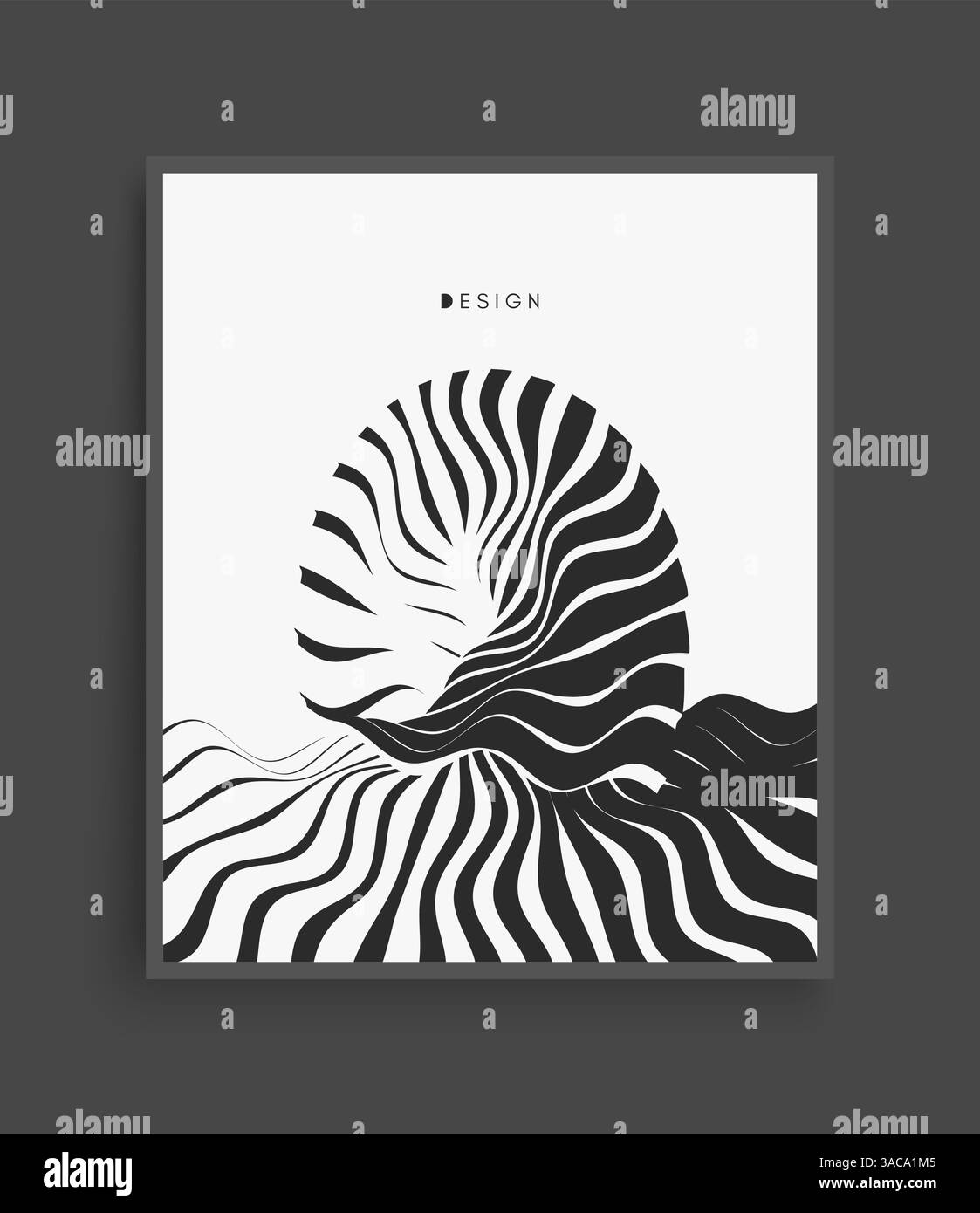 Abstract wavy background. Pattern with optical illusion. Textbook ...