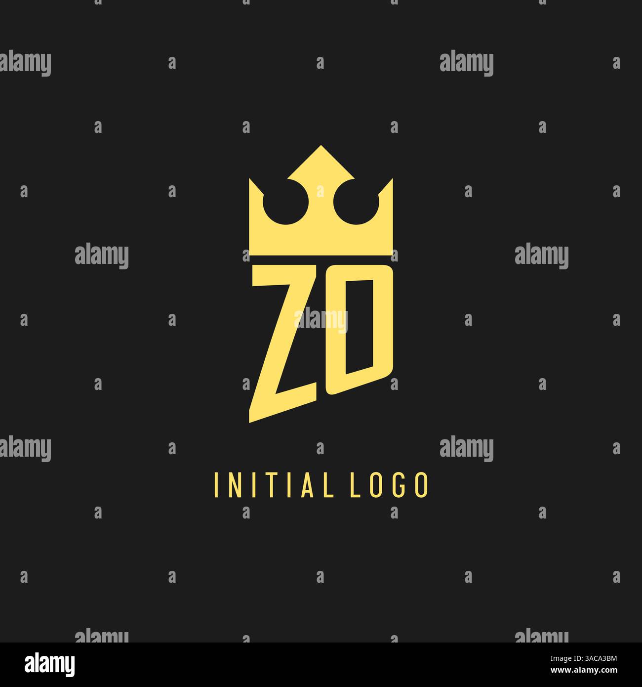 Monogram ZO logo shield crown shape, elegant and luxury initial logo ...