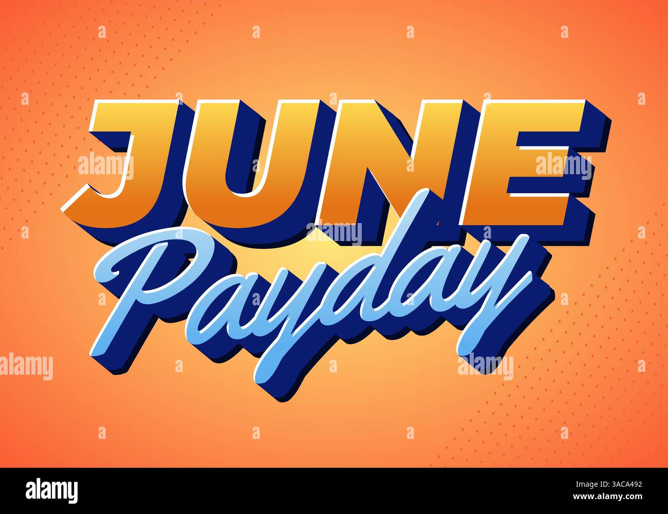 Payday Lettering Design June Payday. Text effect design with bold and modern fonts for social ...