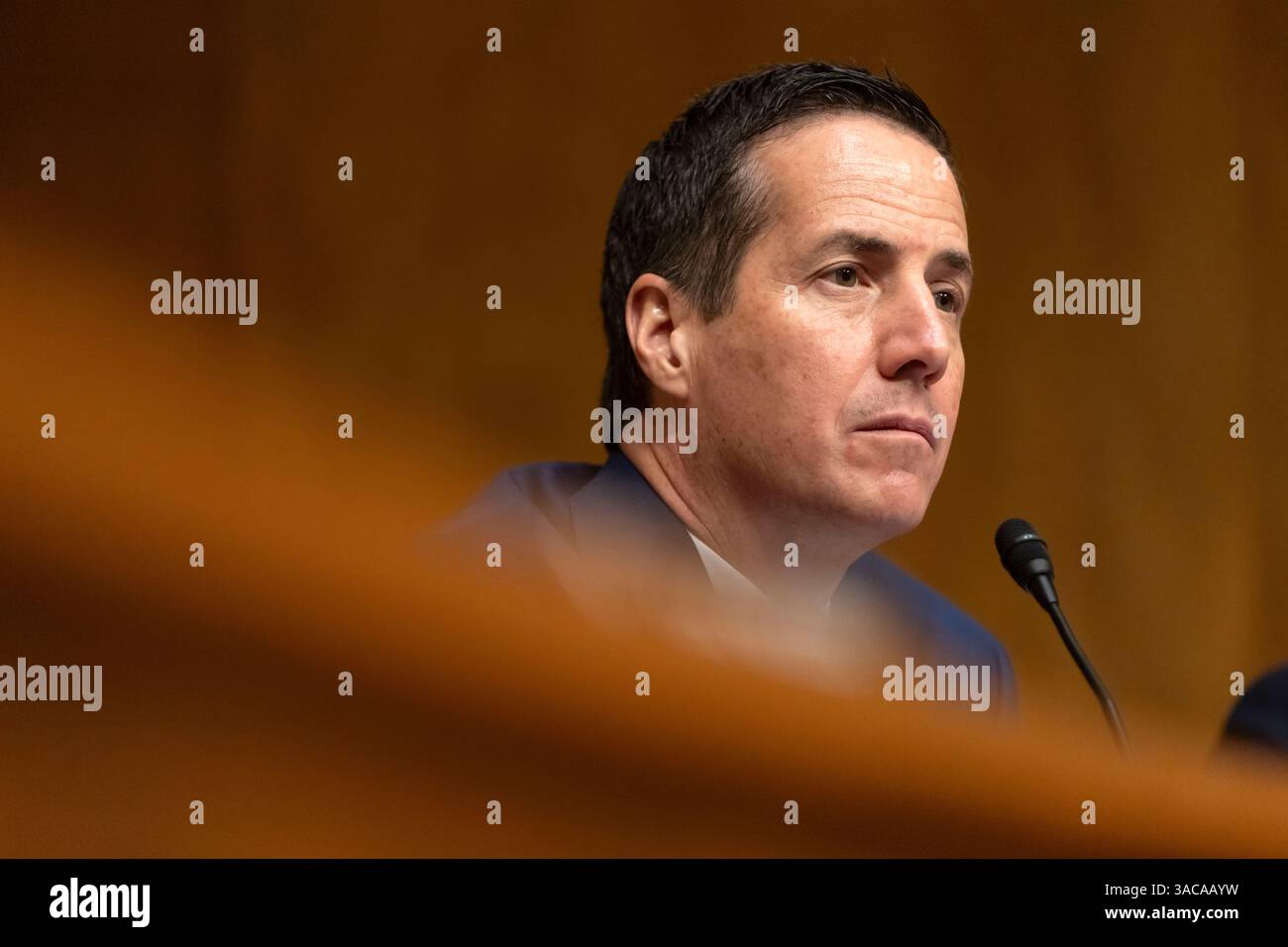 Sen. Bernie Moreno, R-Ohio, listens during a hearing of the Senate ...