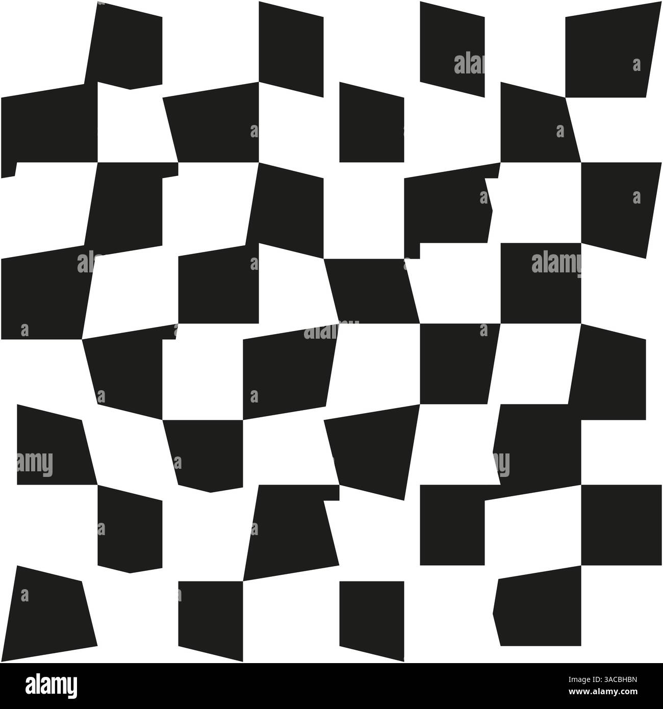 Checkerboard pattern design. Black white square layout. Abstract geometric texture. Bold visual element. Stock Vector