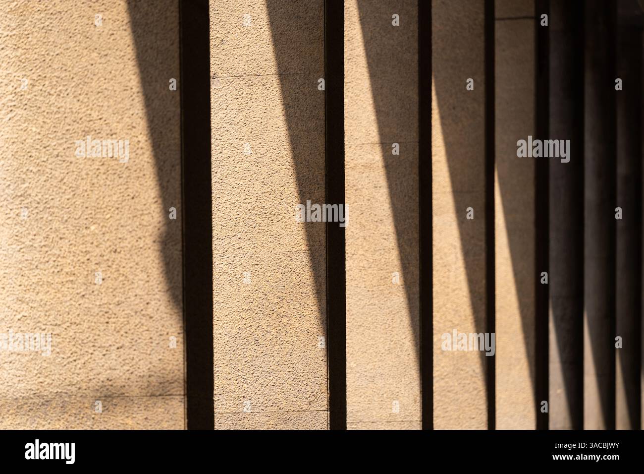 Abstract shadows on textured wall pattern Stock Photo