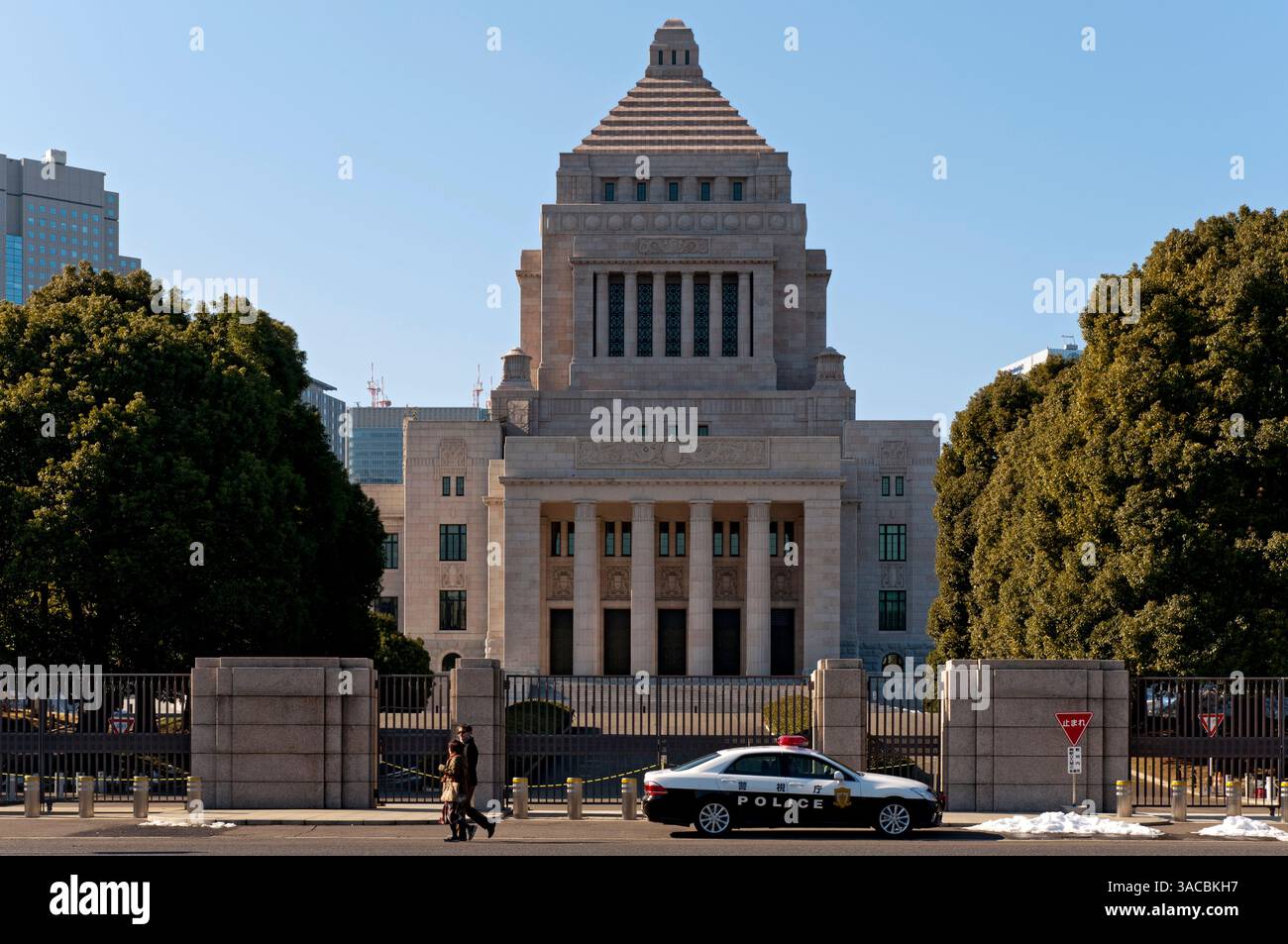 Japan's National Diet Building in Nagata-cho, Tokyo is the seat of the Japanese government, Japan. Stock Photo