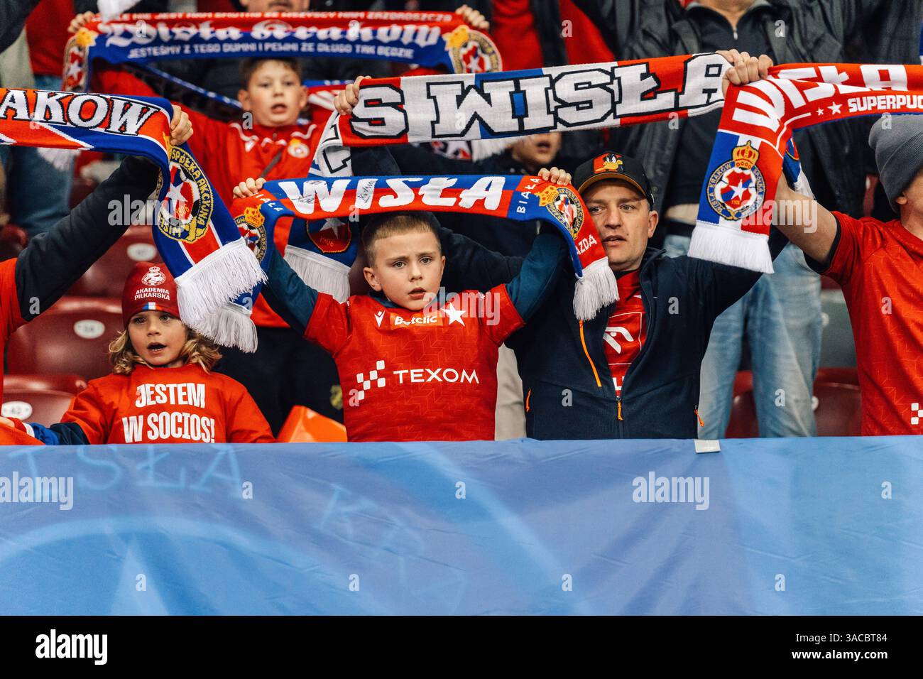 warsaw-poland-02nd-apr-2025-fans-of-wisla-krakow-seen-during-the