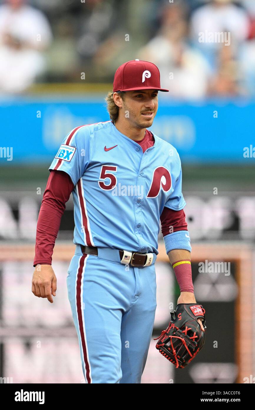 PHILADELPHIA, PA - APRIL 03: Philadelphia Phillies second base Bryson ...
