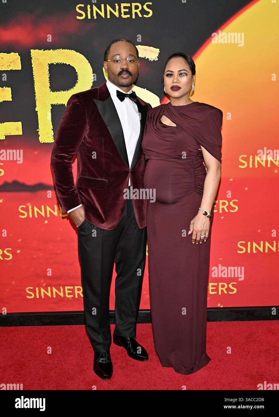 Director Ryan Coogler, left, and wife Zinzi Coogler attend the premiere(02)