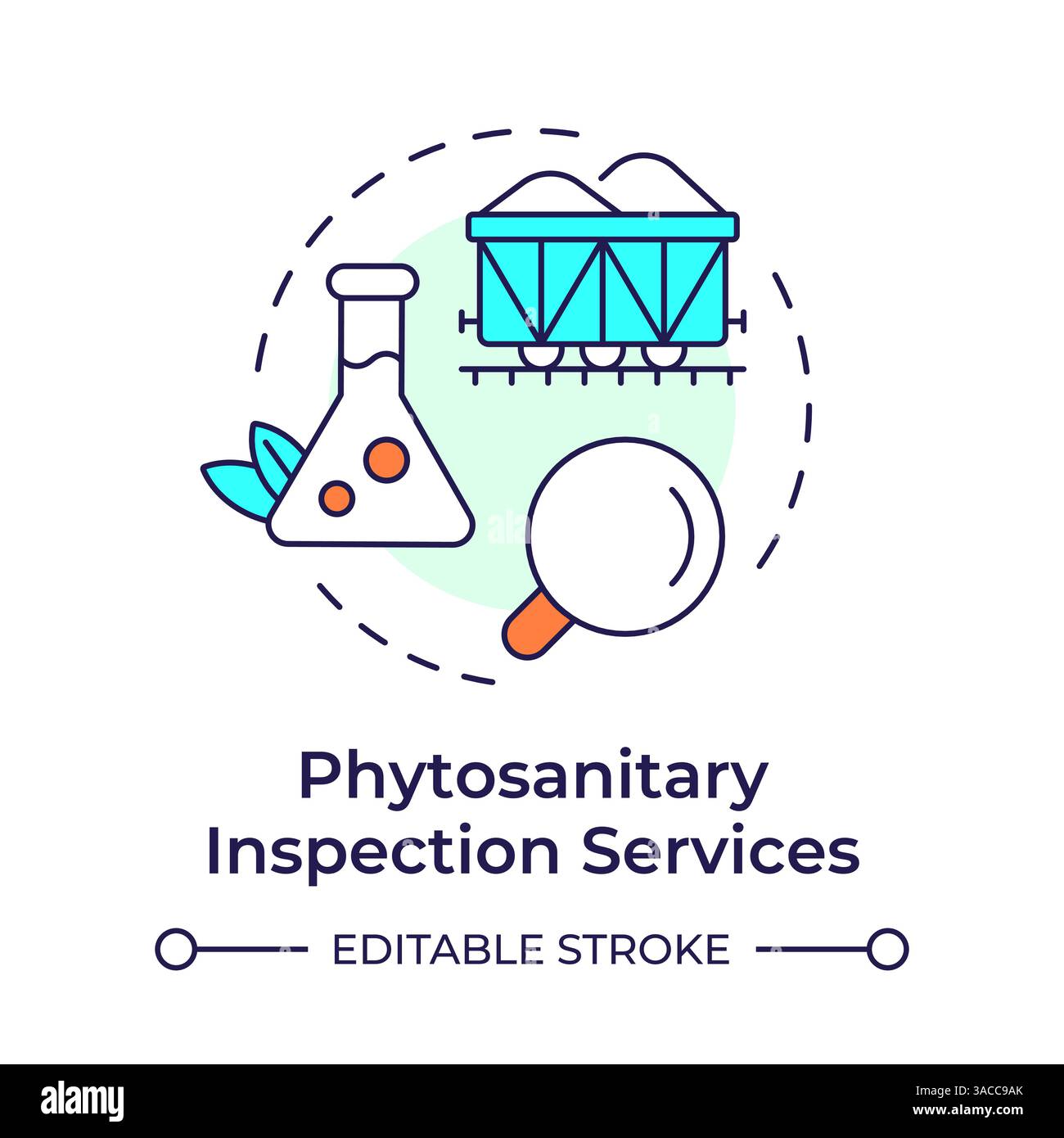 Phytosanitary inspection services multi color concept icon Stock Vector ...