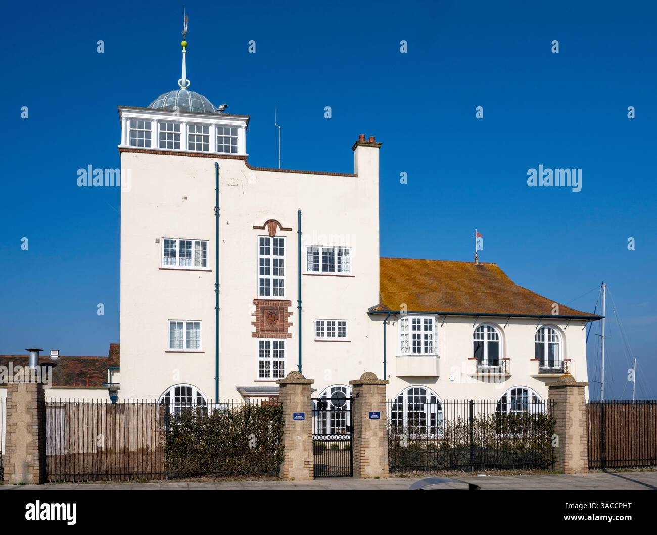 Royal Norfolk & Suffolk Yacht Club building located in Lowestoft, Suffolk, England, UK - grade II* listed building Stock Photo