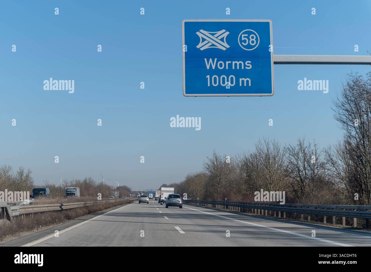 Autobahnausfahrt Worms, Deutschland, BLF, *** Freeway exit Worms ...