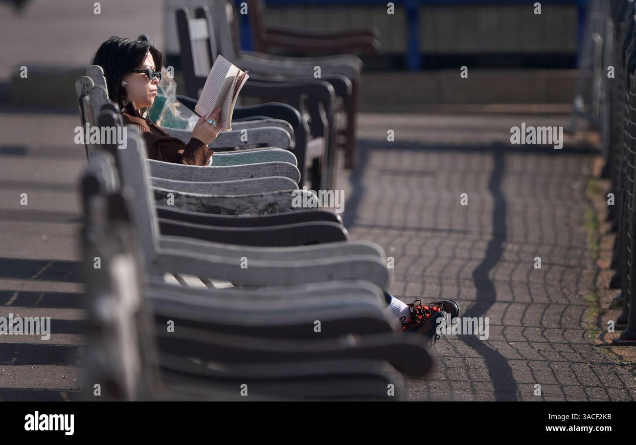 a-lady-reads-a-book-in-the-morning-sunshine-on-the-promenade-in-dover