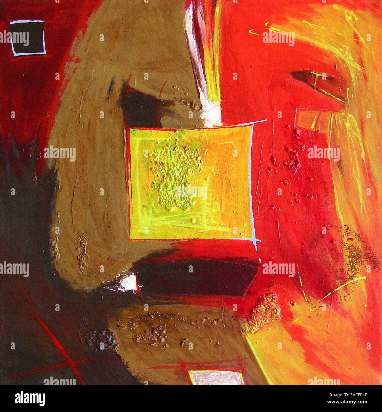 Modern Abstract Art - Background. Illustration From Original Contemporary Painting Stock Photo