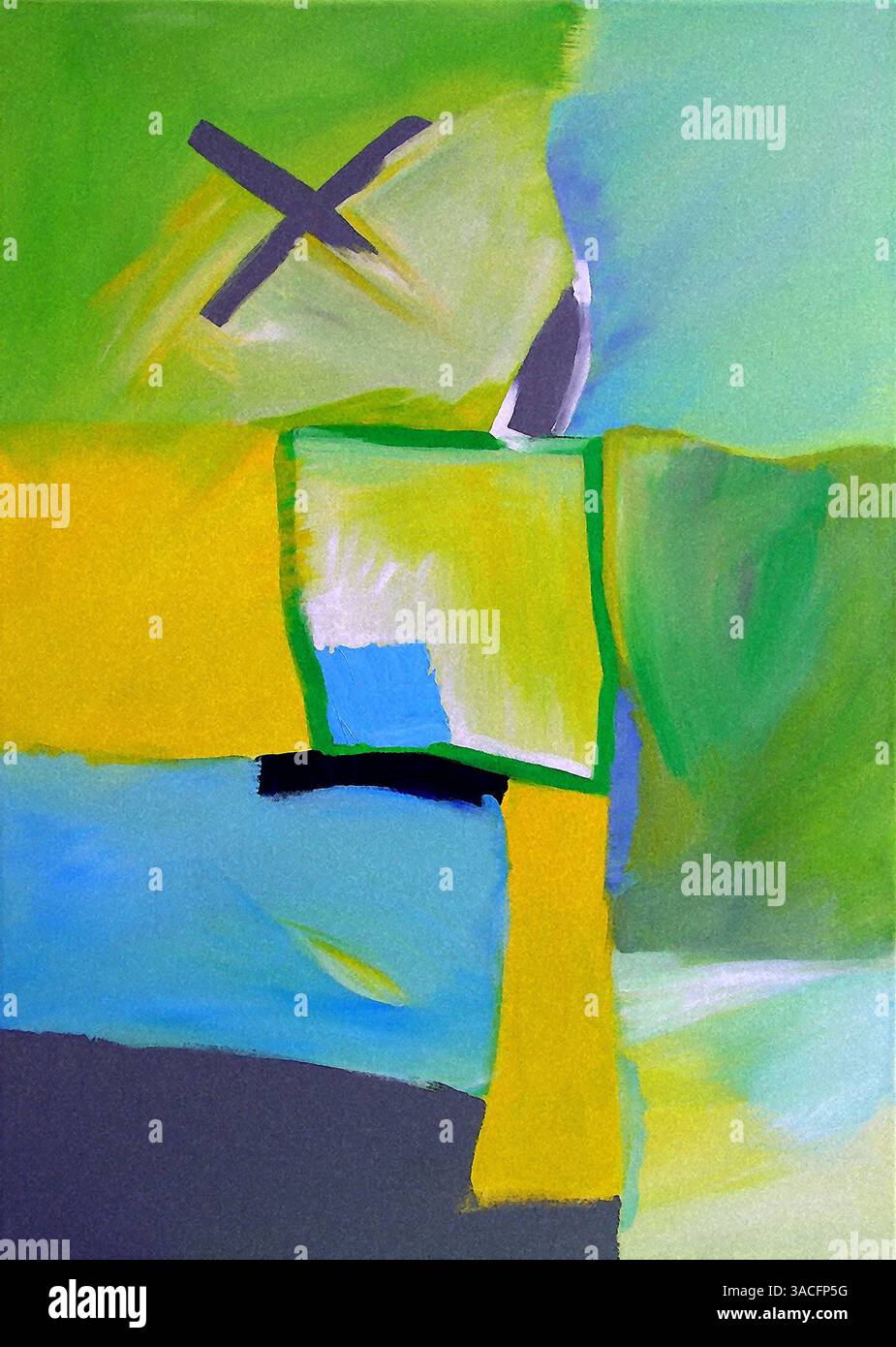 Modern Abstract Art - Illustration From Original Contemporary Painting ...