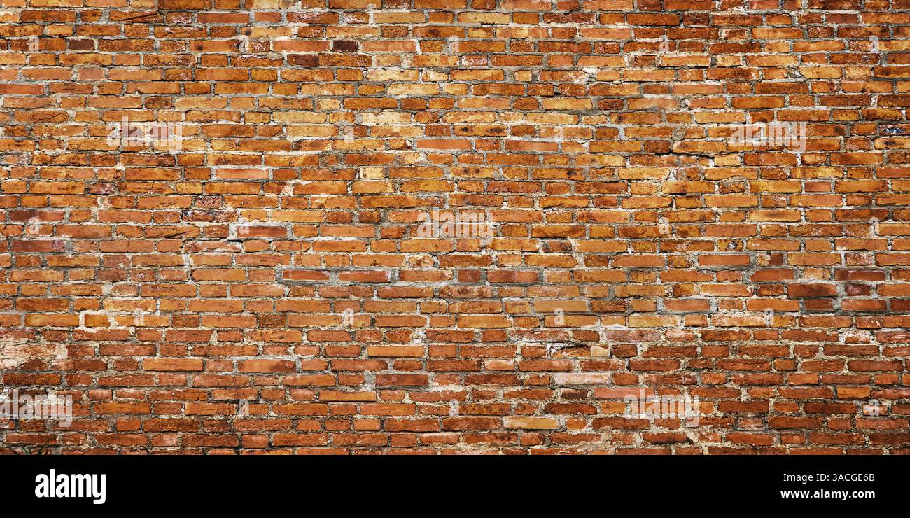 old clinker brick masonry, stone wall background Stock Photo