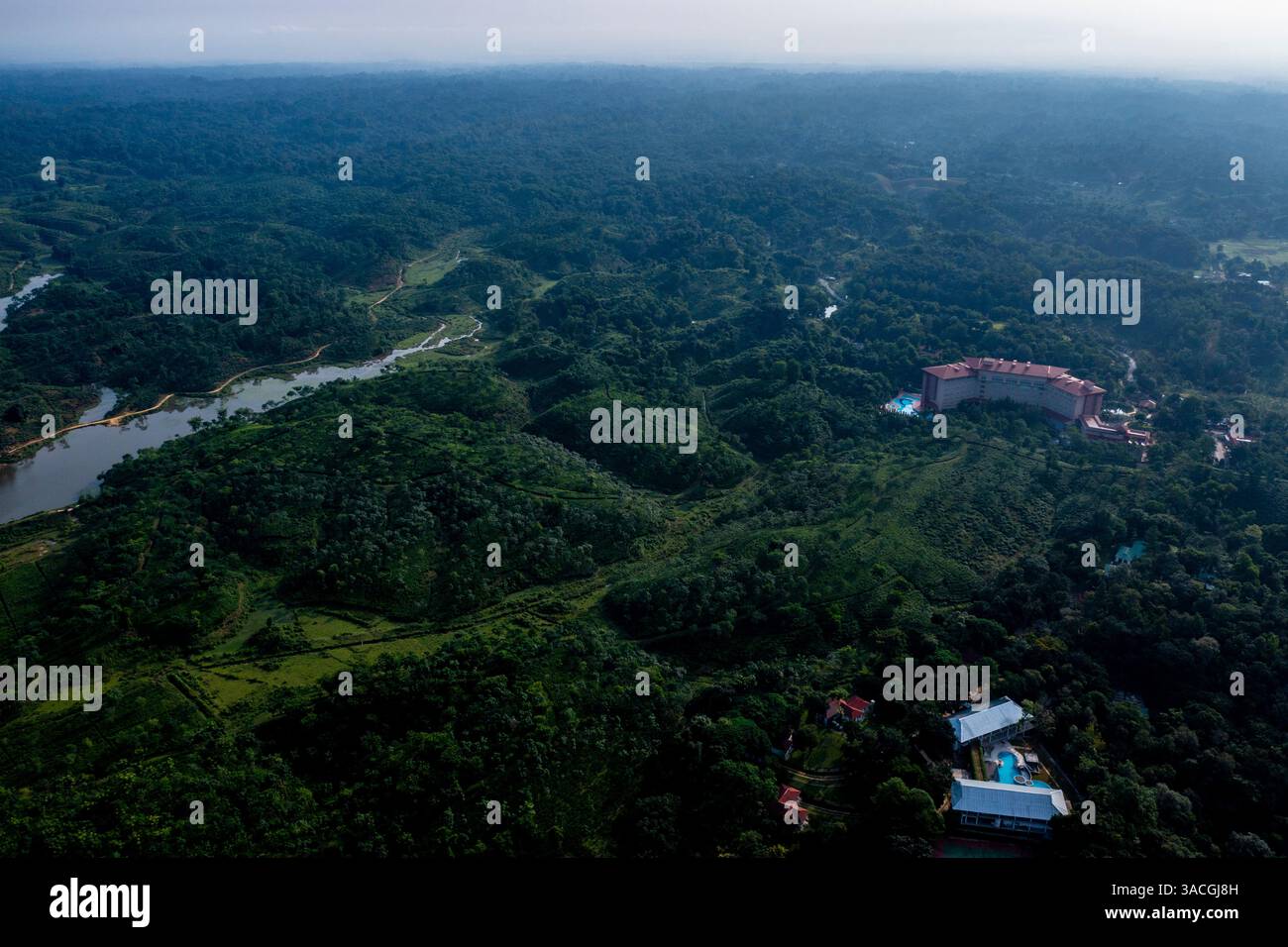 Aerial view of the Grand Sultan Tea Resort & Golf, a luxurious 5-star ...
