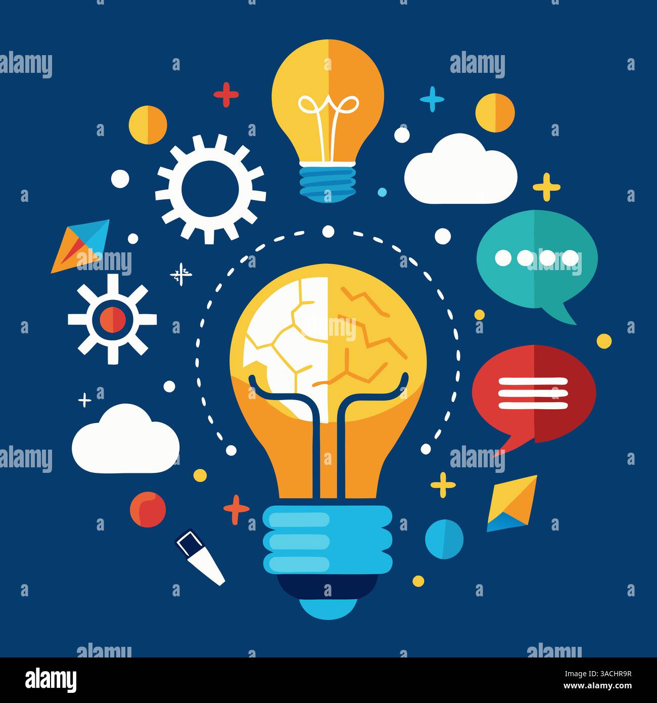 Vector work prepared for new ideas and new thoughts Stock Vector Image ...