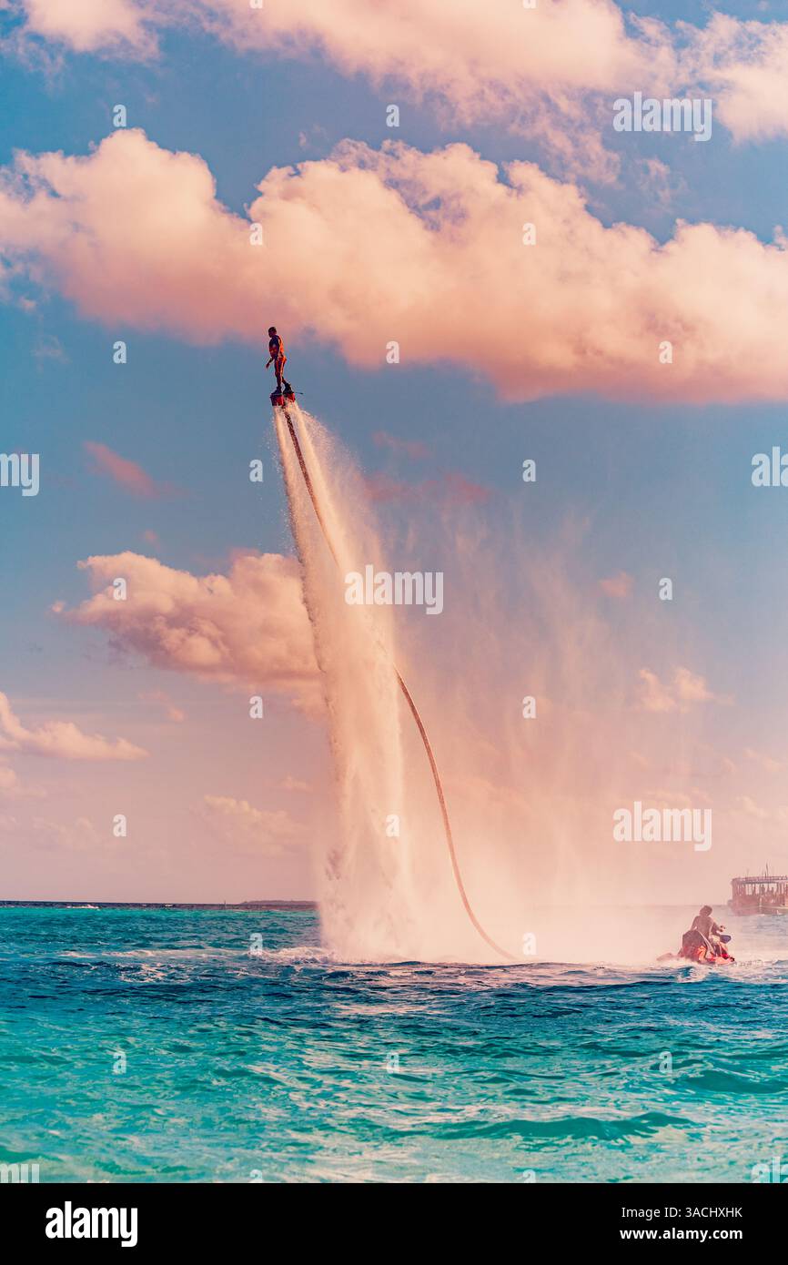 Flyboard Rider Action silhouette hi-res stock photography and images - Alamy