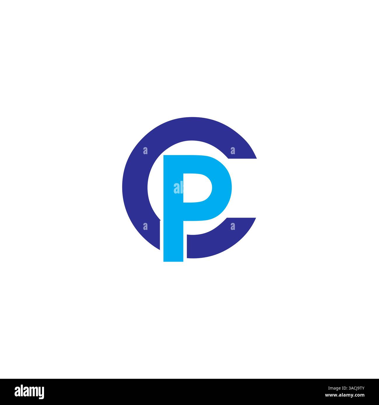 CP, PC Letter logo design template vector Stock Vector